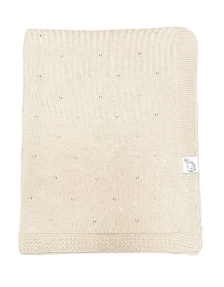 Poetree Kids - Saint Tropez Wiegdeken 100& Katoen - Beige