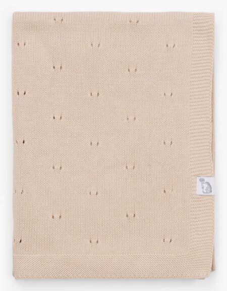 Poetree Kids - Saint Tropez Wiegdeken 100& Katoen - Camel
