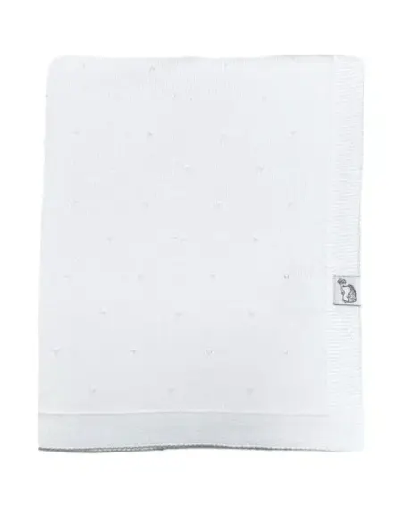 Poetree Kids - Saint Tropez Wiegdeken 100% Katoen - White