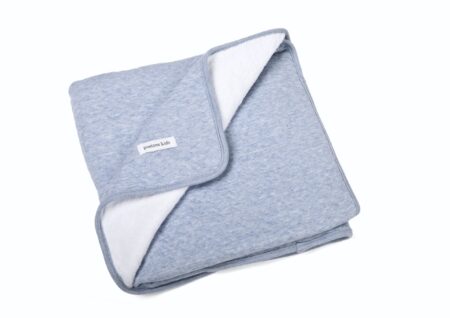 Poetree Kids - Wiegdeken 80x100cm - Chevron Denim Blue