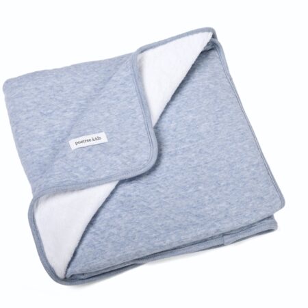 Poetree Kids - Wiegdeken 80x100cm - Chevron Denim Blue