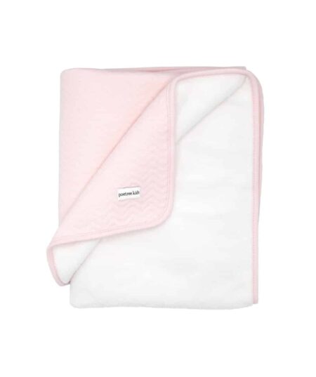 Poetree Kids - Wiegdeken 80x100cm - Chevron Light Pink