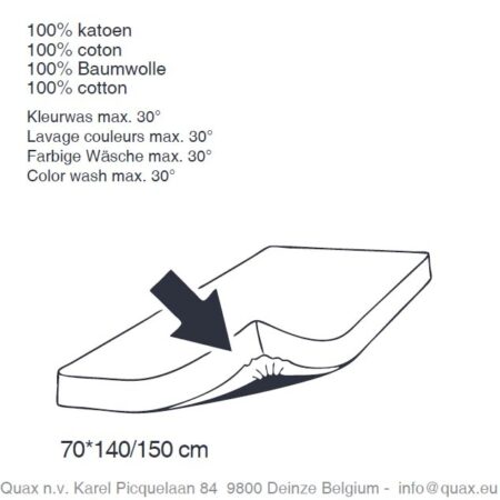 Quax - Hoeslaken Katoen 70*140/150 Cm - Wit