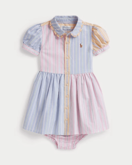 Ralph Lauren - Gestreepte fun overhemdjurk en bloomer