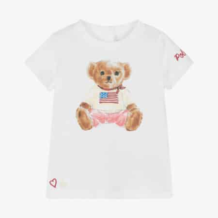 Ralph Lauren - Katoenen jersey T-shirt met Polo Bear girl