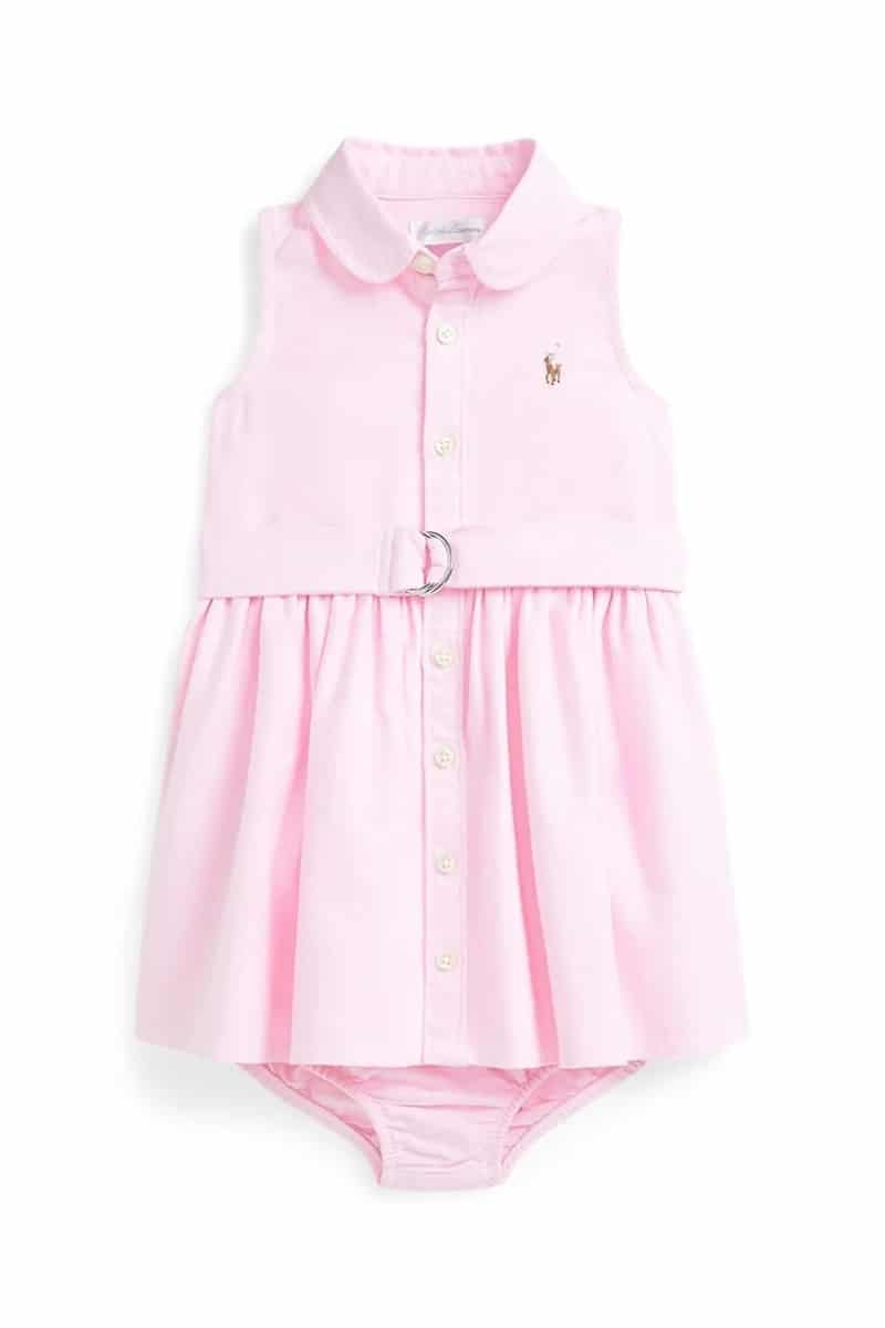 Ralph Lauren - Oxford Katoenen jurk en bloomer - Pink