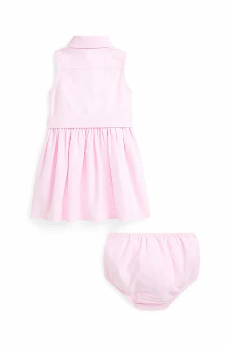 Ralph Lauren - Oxford Katoenen jurk en bloomer - Pink