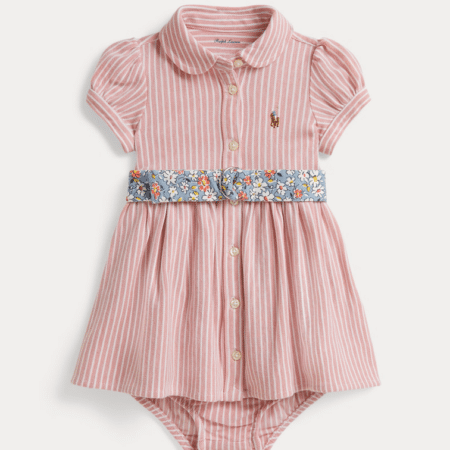 Ralph Lauren - Oxford Polo-jurk met riem en bloomer - Desert rose multi