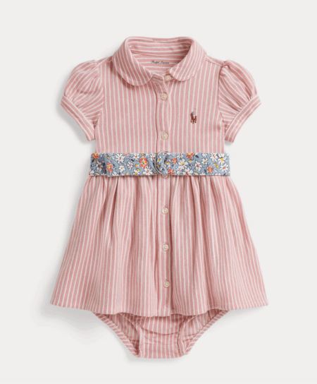 Ralph Lauren - Oxford Polo-jurk met riem en bloomer - Desert rose multi