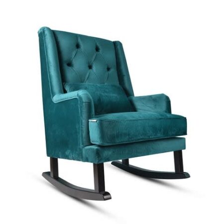 Rocking Seats - Royal Rocker velvet esmerald green, black legs