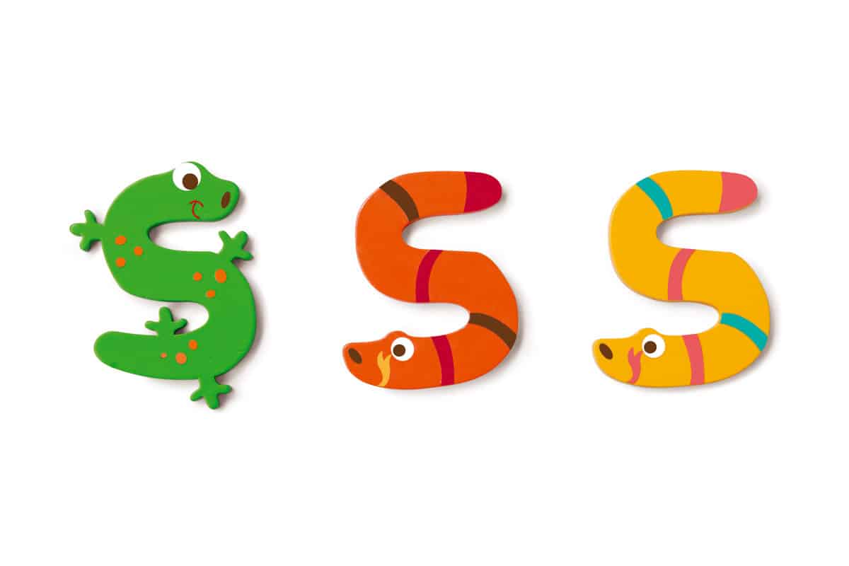 Scratch - Houten Letter: LETTER 'S', 3 modellen gemengd, 3 zelfklevende stickers inbegrepen, op kaart