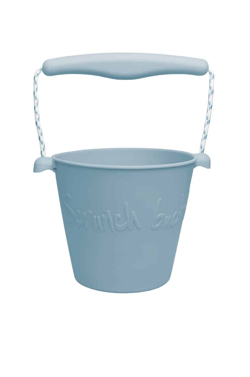 Scrunch - EMMER eendenei blauw diam.15cm, 1.5l inhoud, handvaten met touw, opvouwbaar, 100% siliconen, recycleerbaar, 12m+
