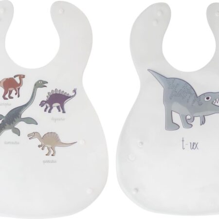 Sebra - 2 Pack Printed Bibs - Dino