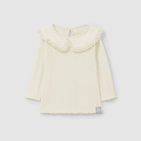 Snug - Tshirt met lange mouwen ajours - creme