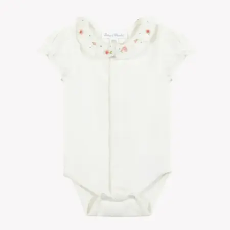 Tartine Et Chocolat - Body Ecru bloemenkraag met ruches