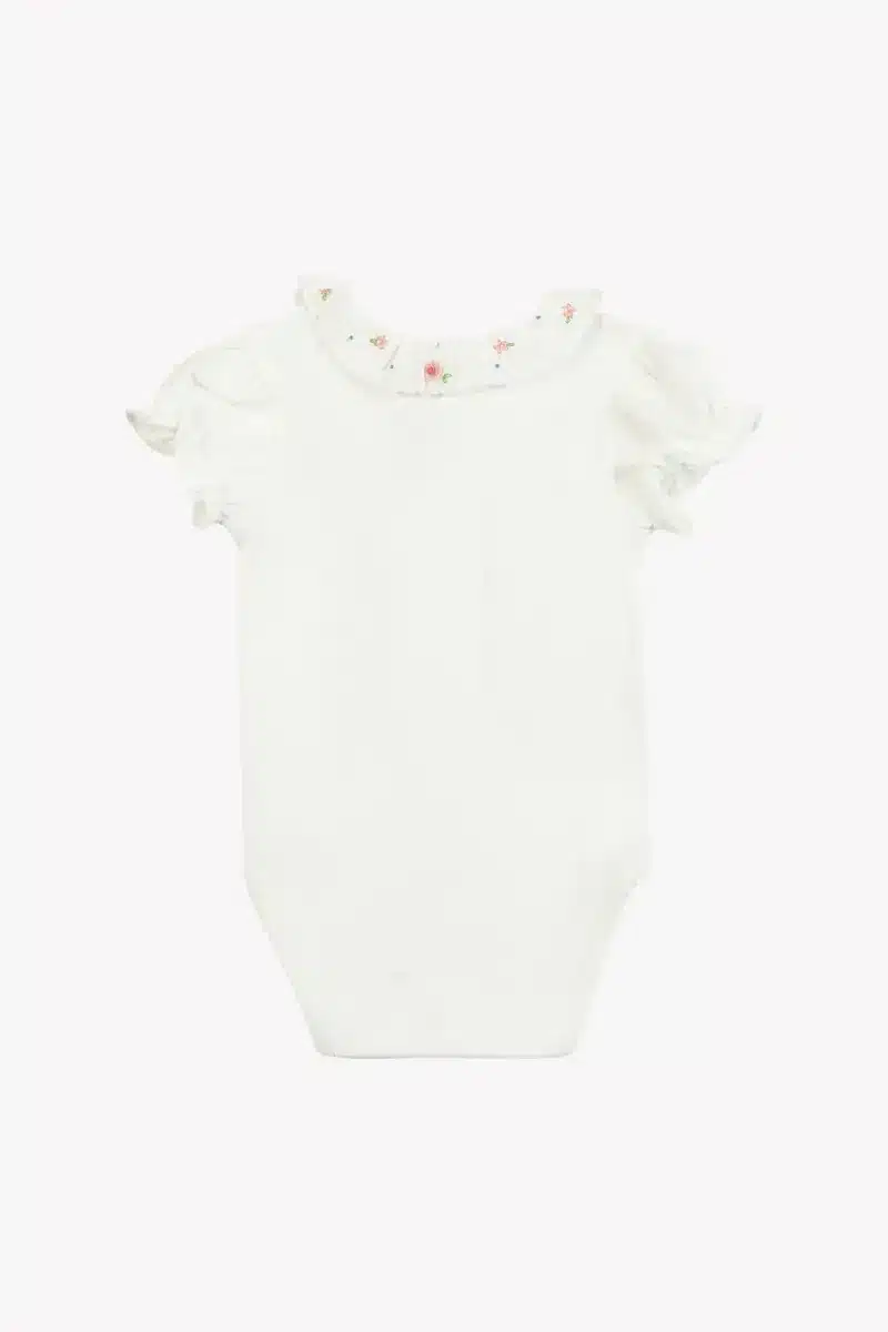Tartine Et Chocolat - Body Ecru bloemenkraag met ruches