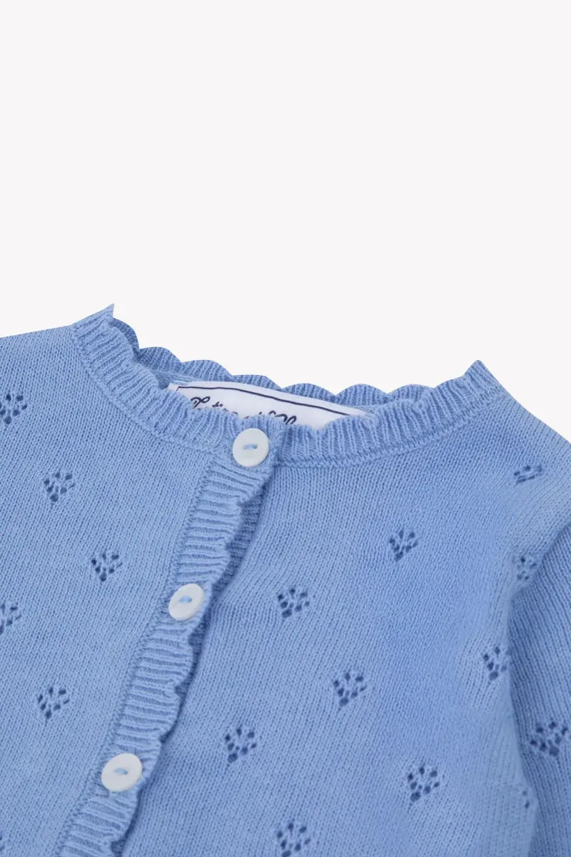 Tartine Et Chocolat - Cardigan Azuurblauw katoen