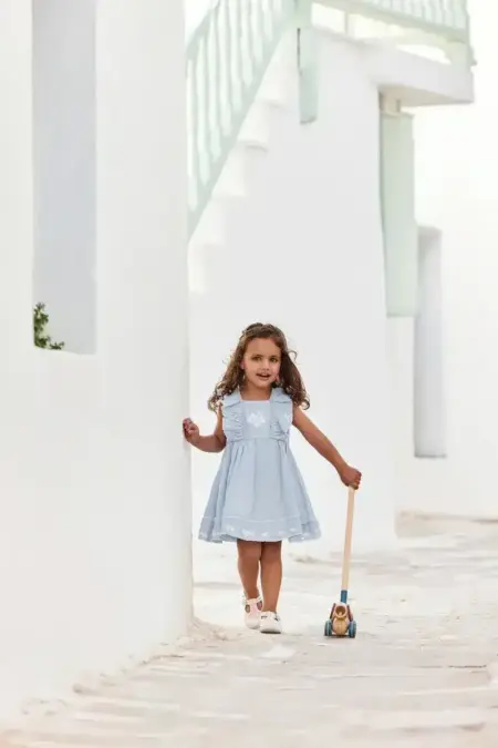 Tartine Et Chocolat - Jurk Azure Santorini linnen
