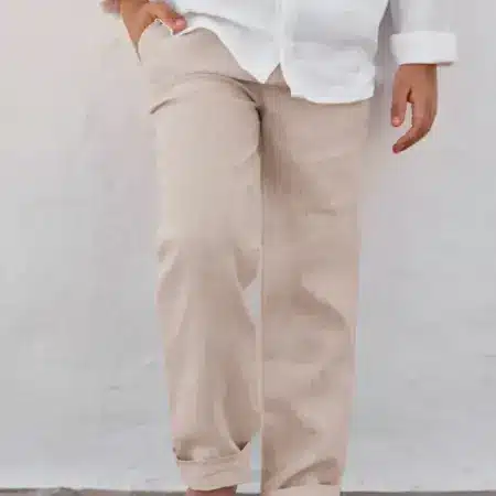 Tartine Et Chocolat - Linnen Broek Zandkleurig