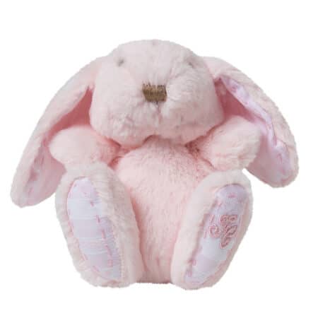Tartine et Chocolat - AUGUSTIN, the rabbit Fur Soft Toy 12 cm Pink