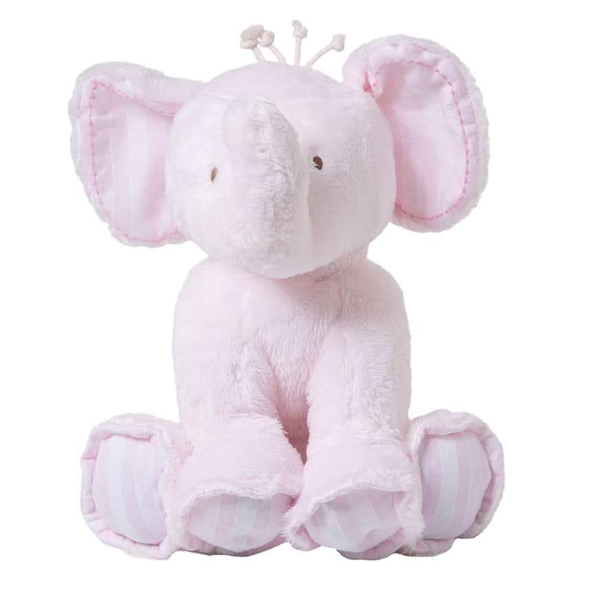 Tartine et Chocolat - FERDINAND, the elephant Fur Soft Toy 25 cm Pink