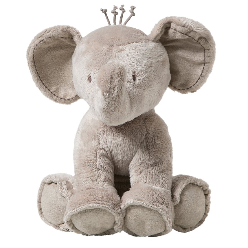 Tartine et Chocolat - FERDINAND, the elephant Fur Soft Toy 25 cm Taupe