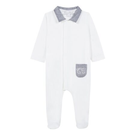 Tartine et Chocolat - Feuillage Sleepsuit 1M - blue