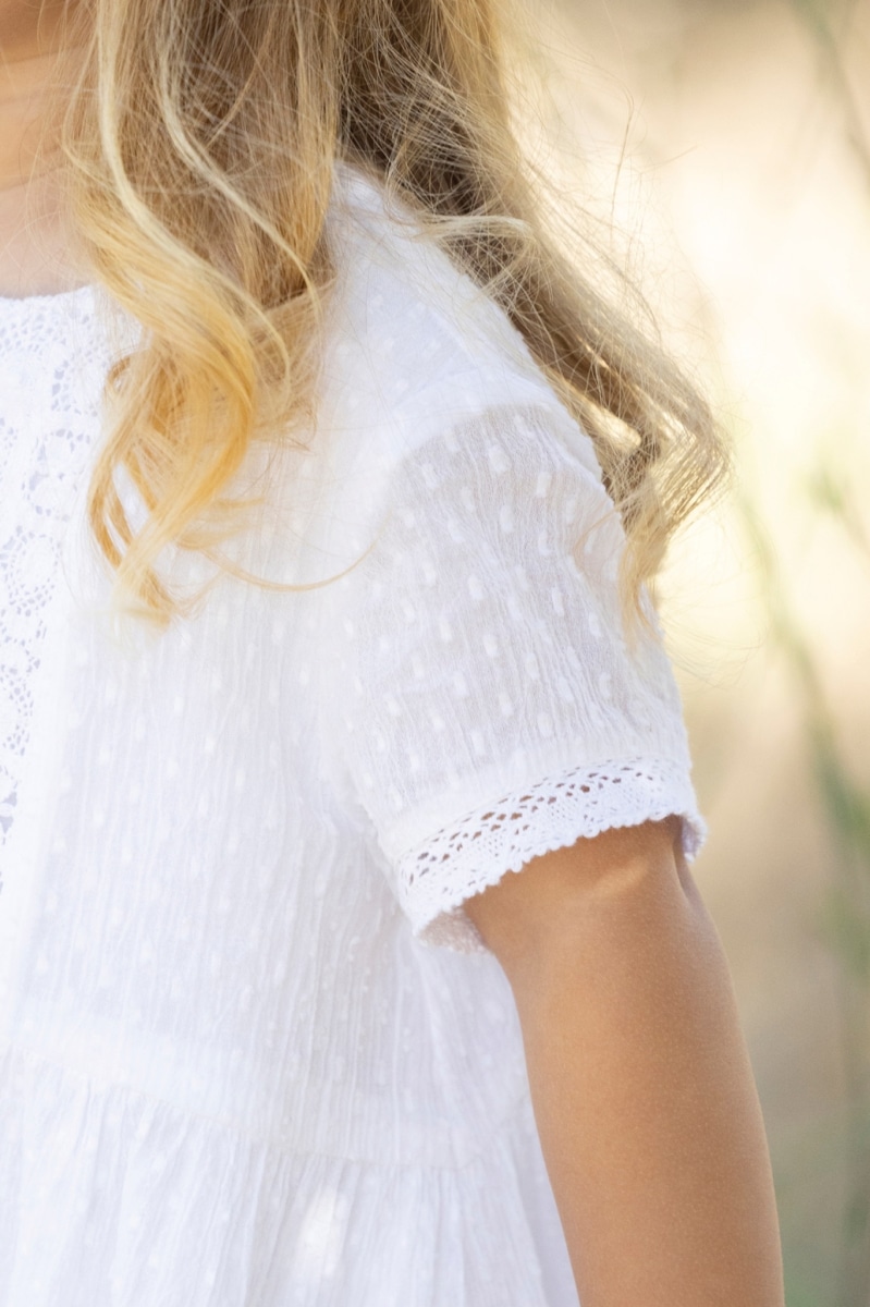 Tartine et Chocolat - Jurkje met kanten details - wit