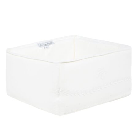 Tartine et Chocolat - Linge d'Antan Nursery basket 25 x 25 x 13 cm - White