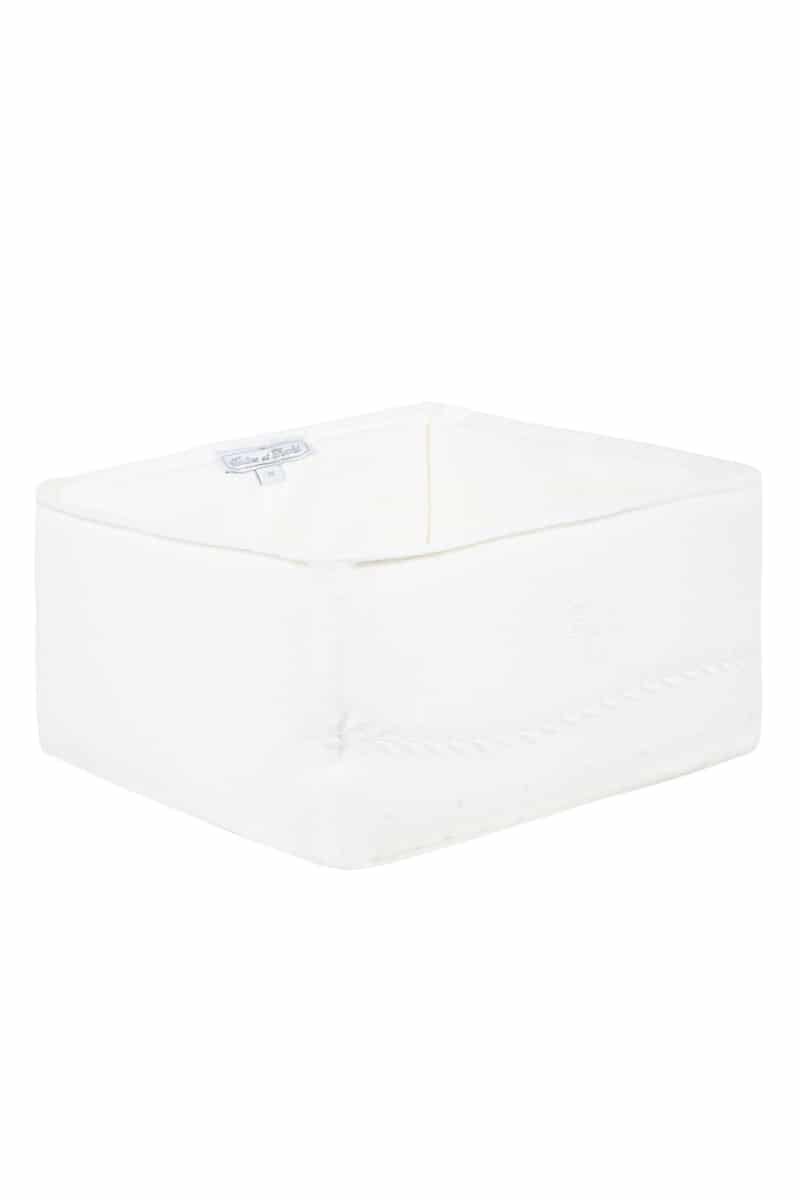 Tartine et Chocolat - Linge d'Antan Nursery basket 25 x 25 x 13 cm - White