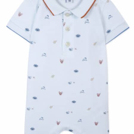 Tartine et Chocolat - Rompertje met diertjes - wit/groen