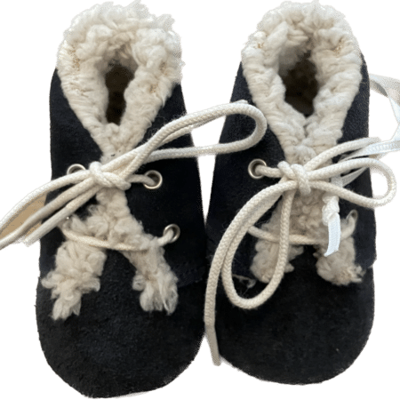 Tartine et Chocolat - Schoentjes blauw met zachte wol