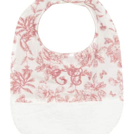 Tartine et Chocolat - Toile de Jouy Bib size 2 36 x 25 cm - Peach