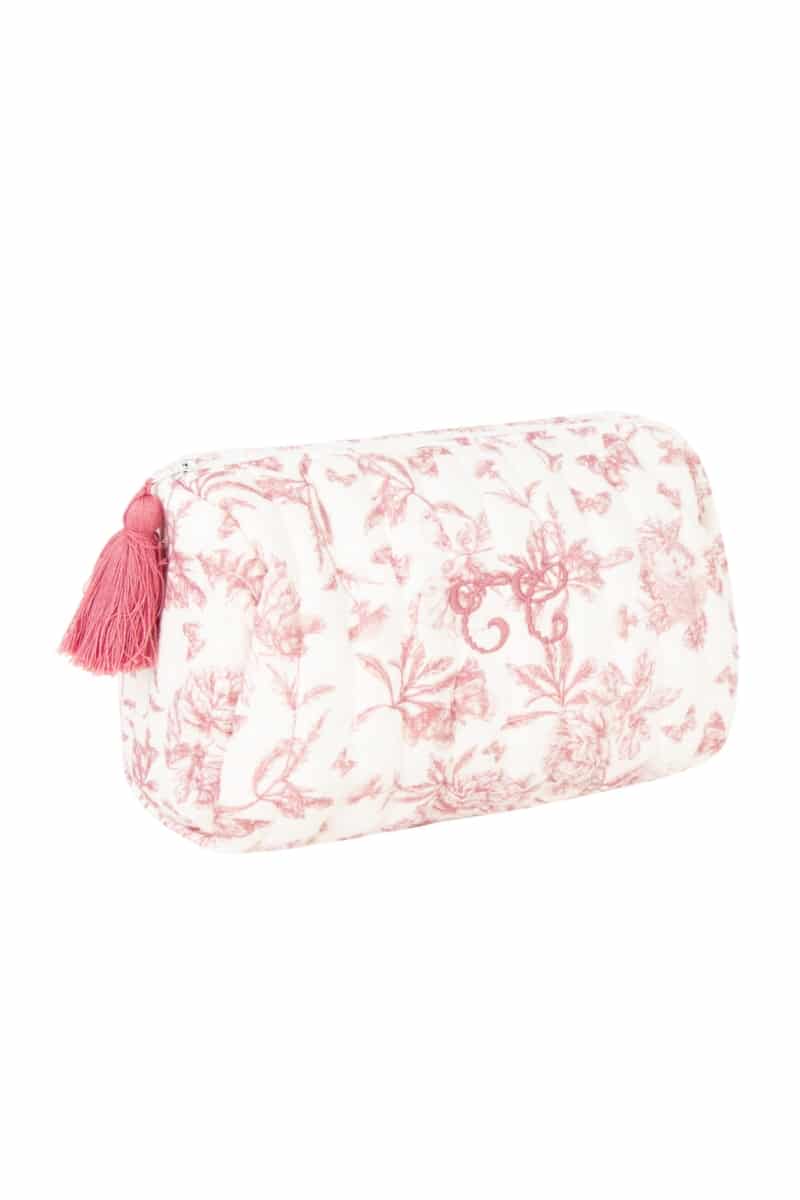 Tartine et Chocolat - Toile de Jouy Toilet bag 25 x 14 x 13 cm - Peach