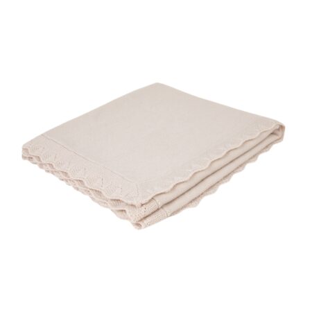 Tartine et Chocolat - merinos wool blanket 75 x 100 cm - Ivory