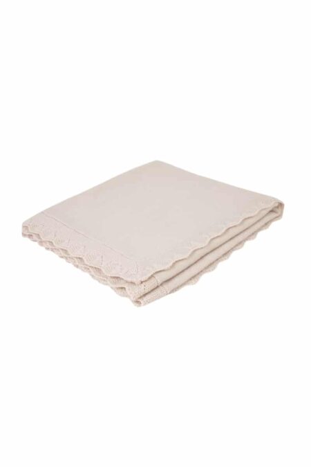 Tartine et Chocolat - merinos wool blanket 75 x 100 cm - Ivory