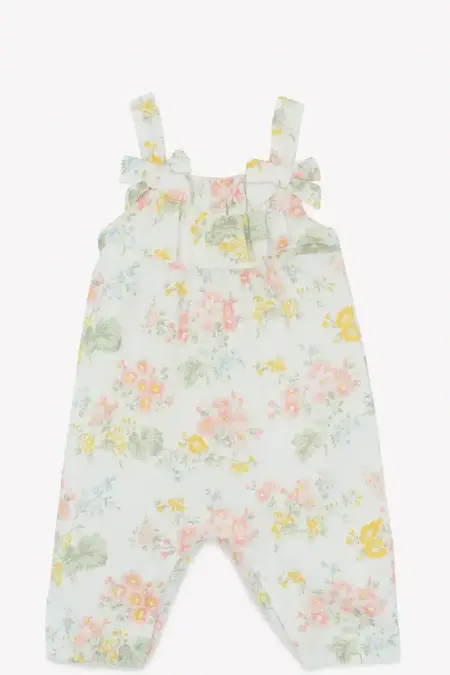 Tartine et chocolat - Jumpsuit ecru linnen flowers