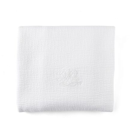 Theophile & Patachou - Doopdeken 100x135cm - Gewafeld Wit