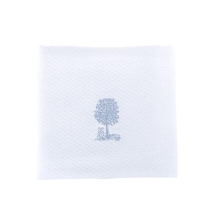 Theophile & Patachou - Doopdeken 65x80cm - Jersey Wit/lichtblauw