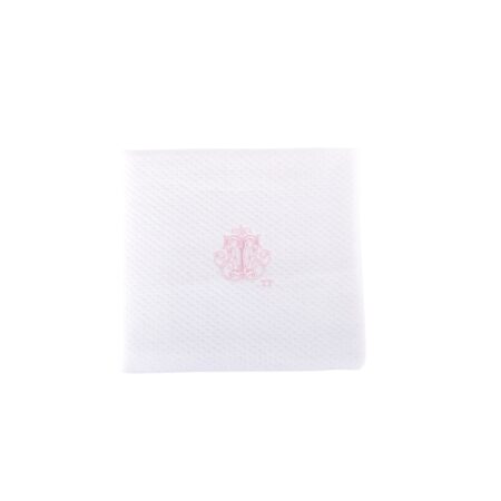 Theophile & Patachou - Doopdeken 65x80cm - Jersey wit/roze