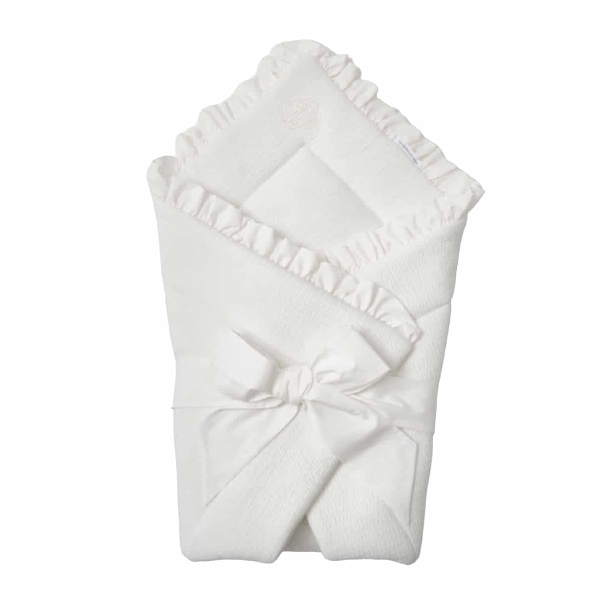 Theophile & Patachou - Doopdeken voetenzak 75x75cm - gawafeld Ivoor Carrousel