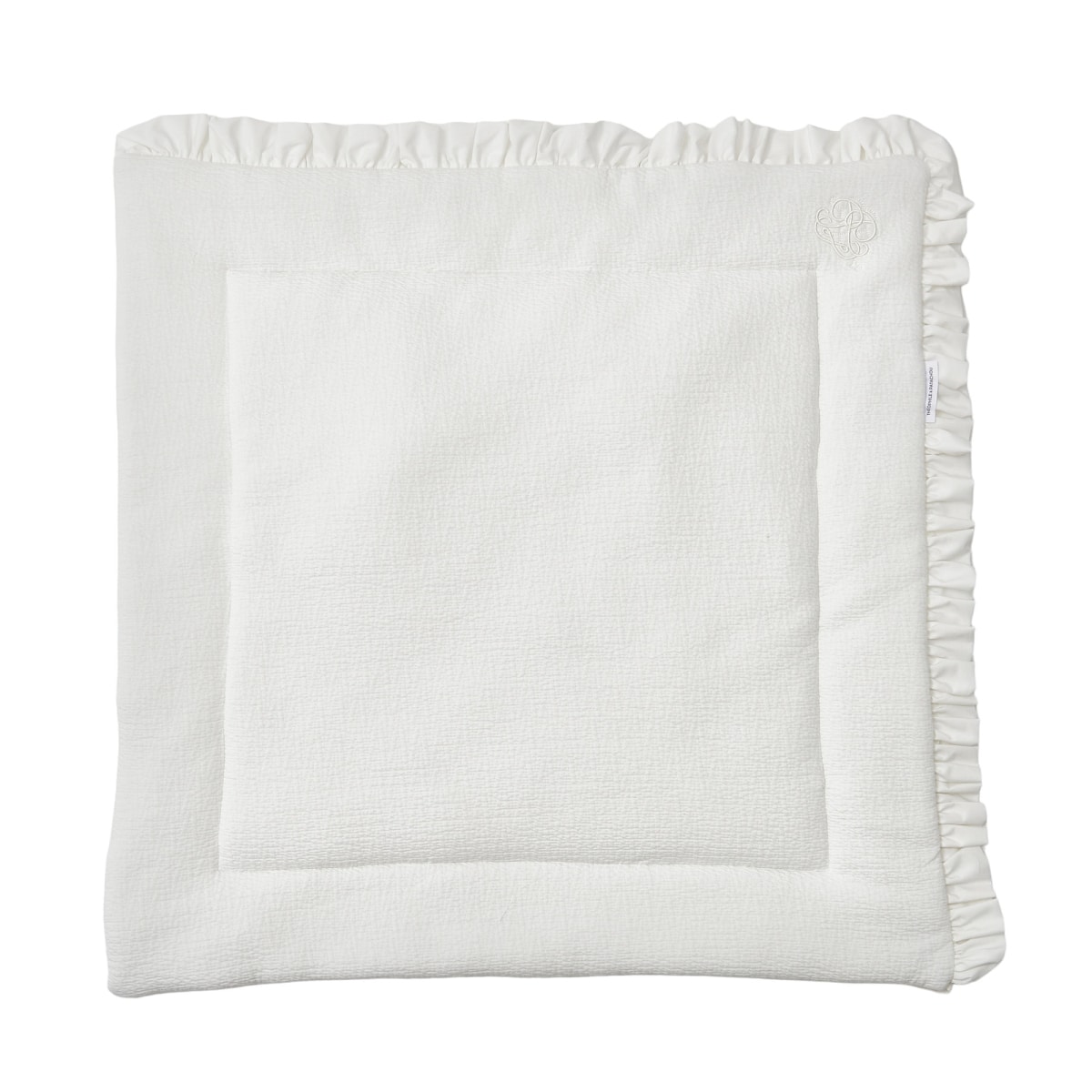 Theophile & Patachou - Doopdeken voetenzak 75x75cm - gawafeld Ivoor Carrousel