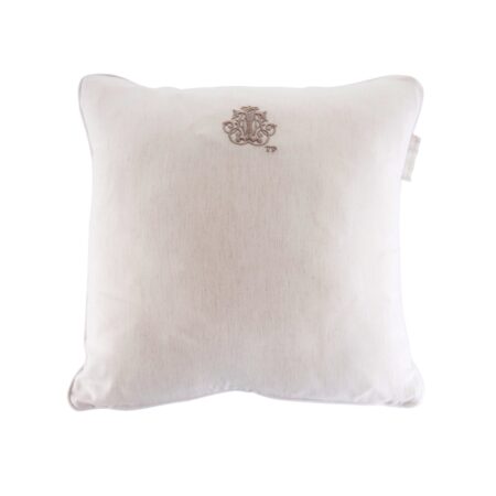 Theophile & Patachou - Kussen geborduurd - Katoen Zand