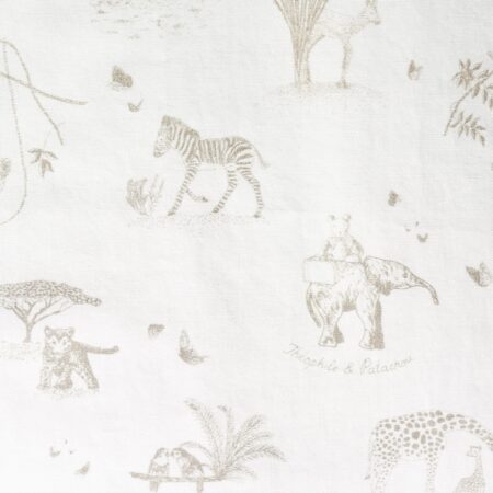 Theophile & Patachou - Stof - Katoen Camel Safari print