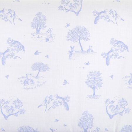 Theophile & Patachou - Stof - Katoen Lichtblauw geprint