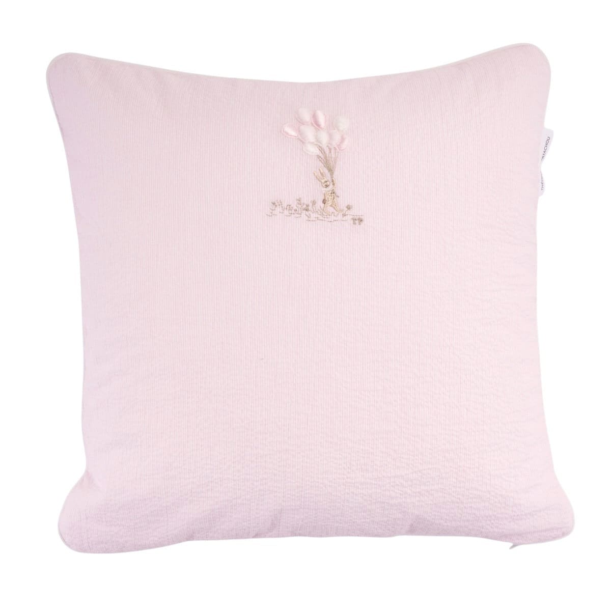 Théophile & patachou - Pink Garden Party - Kussen geborduurd - Lijnen