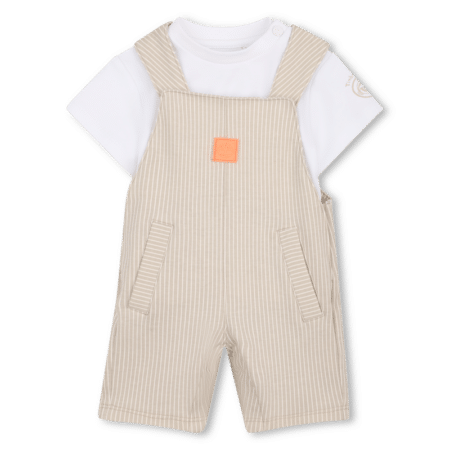 Timberland - Romper Salopette Stripes - Beige