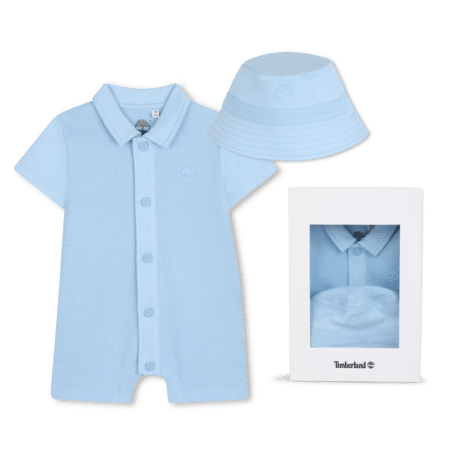 Timberland - Romper + zonnehoedje - Light blue