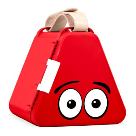 Trunki - TEEBEE Trunki Rood - Kids Travel Toy Box, bevat een leuk activiteitenboekje, kleurpotloden en stickers, in doos 15,5x18x18cm,Â 3+
