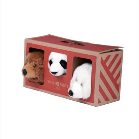 Wild & Soft - Beren box: set v. 3 kl.kopjes (b.beer/panda/w.beer) m/doos